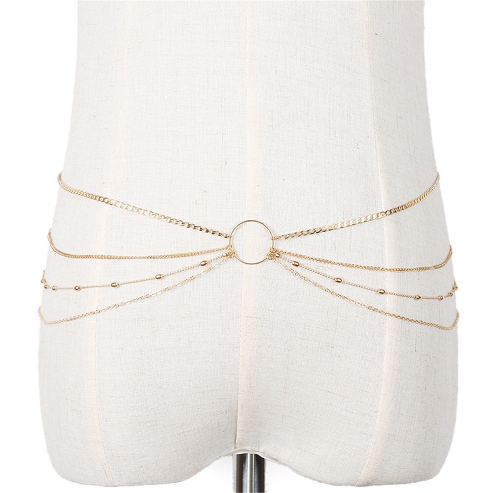 Boho Multilayer Beach Belly Waist Festival Chain - Picture 4 of 14